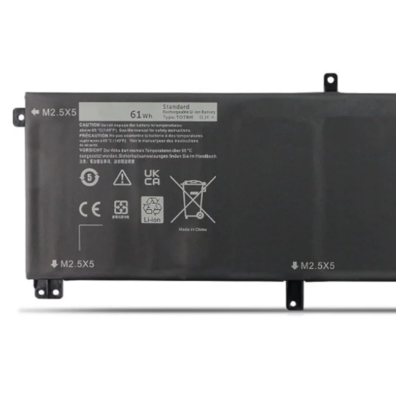 جديد 6 خلية TOTRM T0TRM بطارية الكمبيوتر المحمول 11.1 فولت 61Wh لـ Dell XPS 15 9530 الدقة M3800 دفتر H76MV 7D1WJ 0H76MY