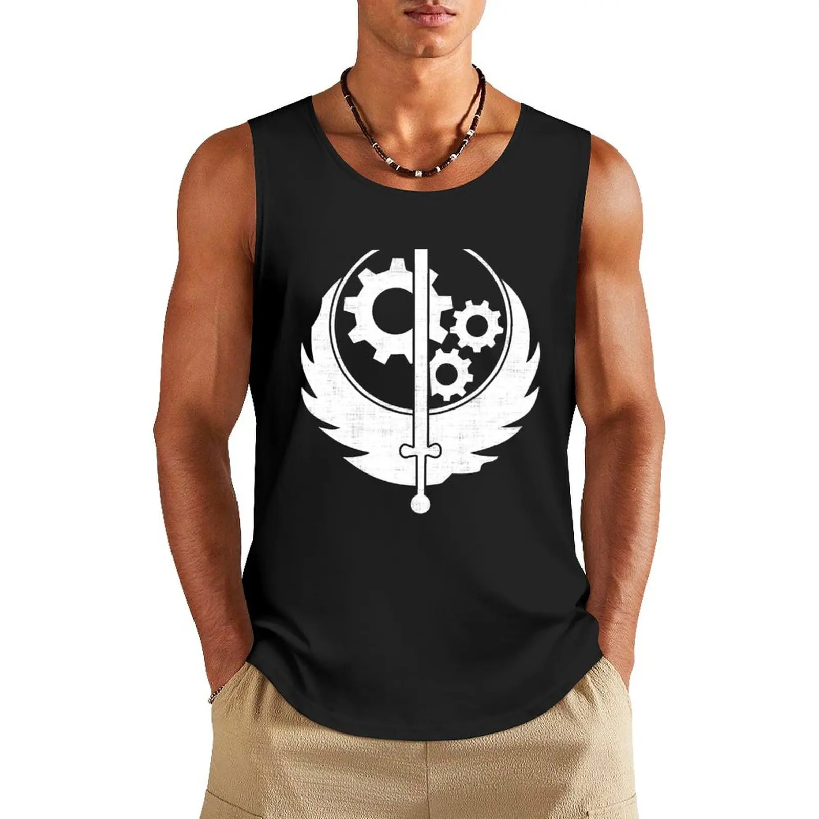 

rotherhood Of Steel Tank Top gym wear men summer