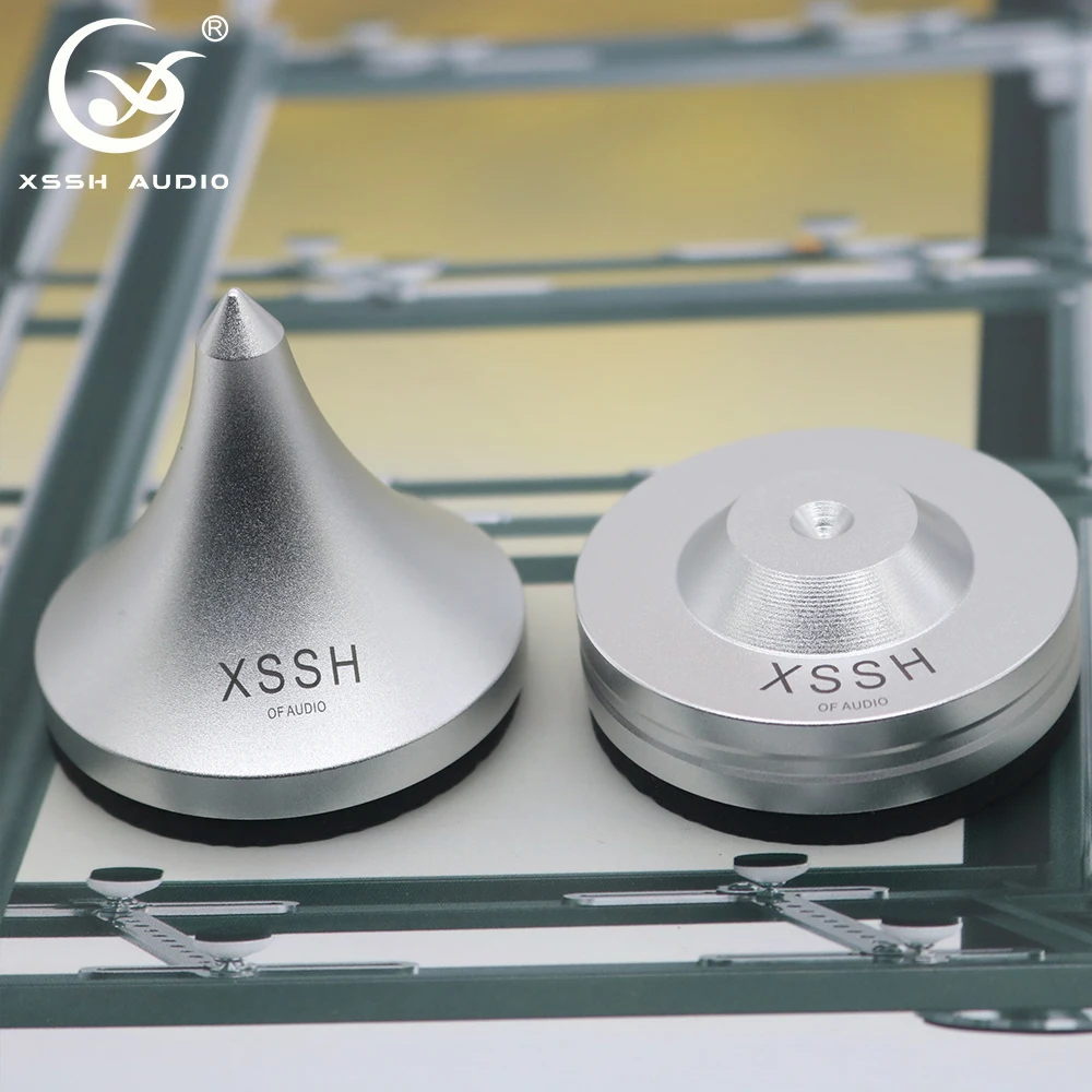 Spikes 2022 New HIFI XSSH Audio Audiophile Shock Spikes Damping Pad Speaker Spike Audio CD Amplifier ALUMINIUM ISOLATION FEET