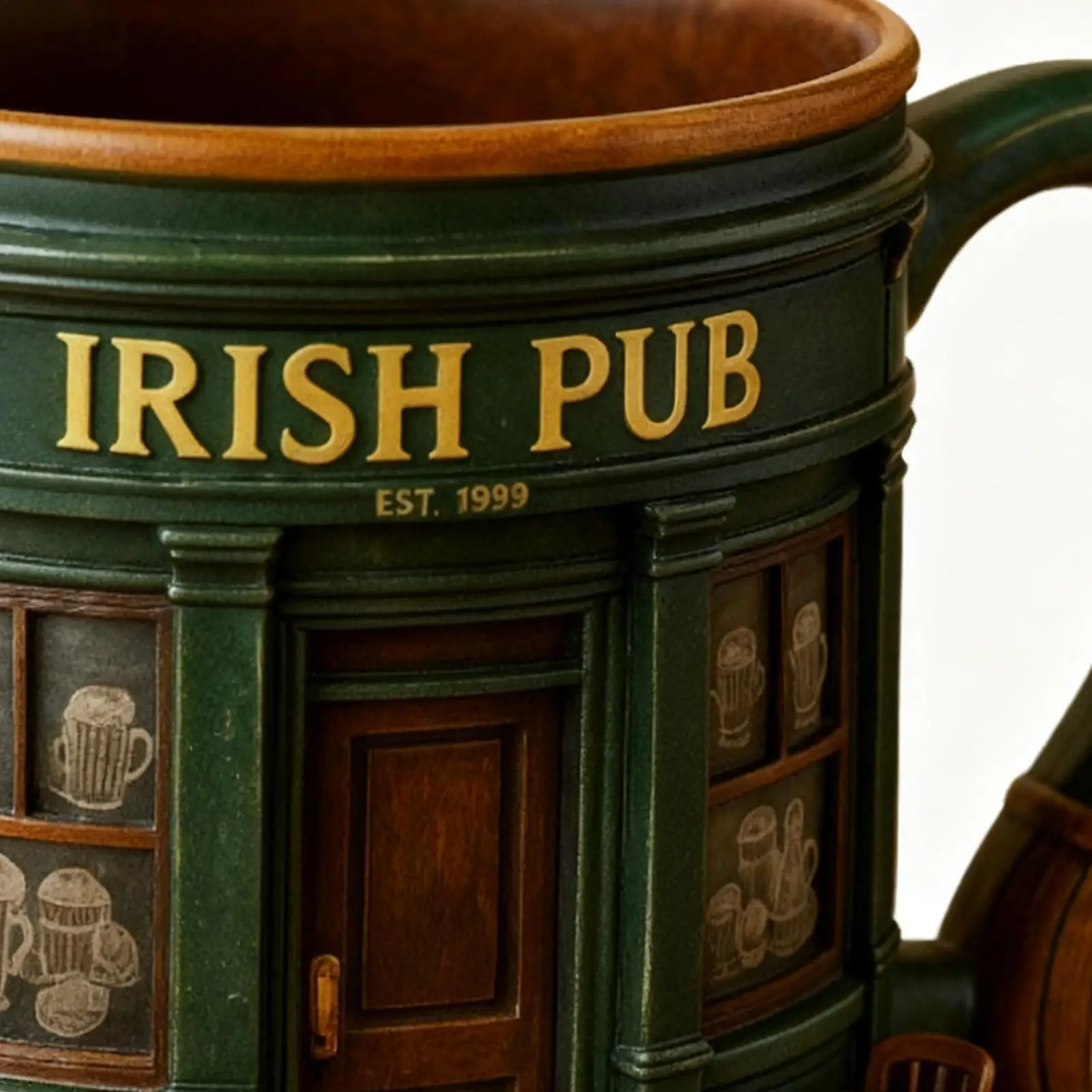 

Funny Coffee Cups Novelty 300ml Resin 3D Desk Decor Irish Pub Tea Mug Coffee Cups For Tea Milk Beer Drink Beverage Home Office