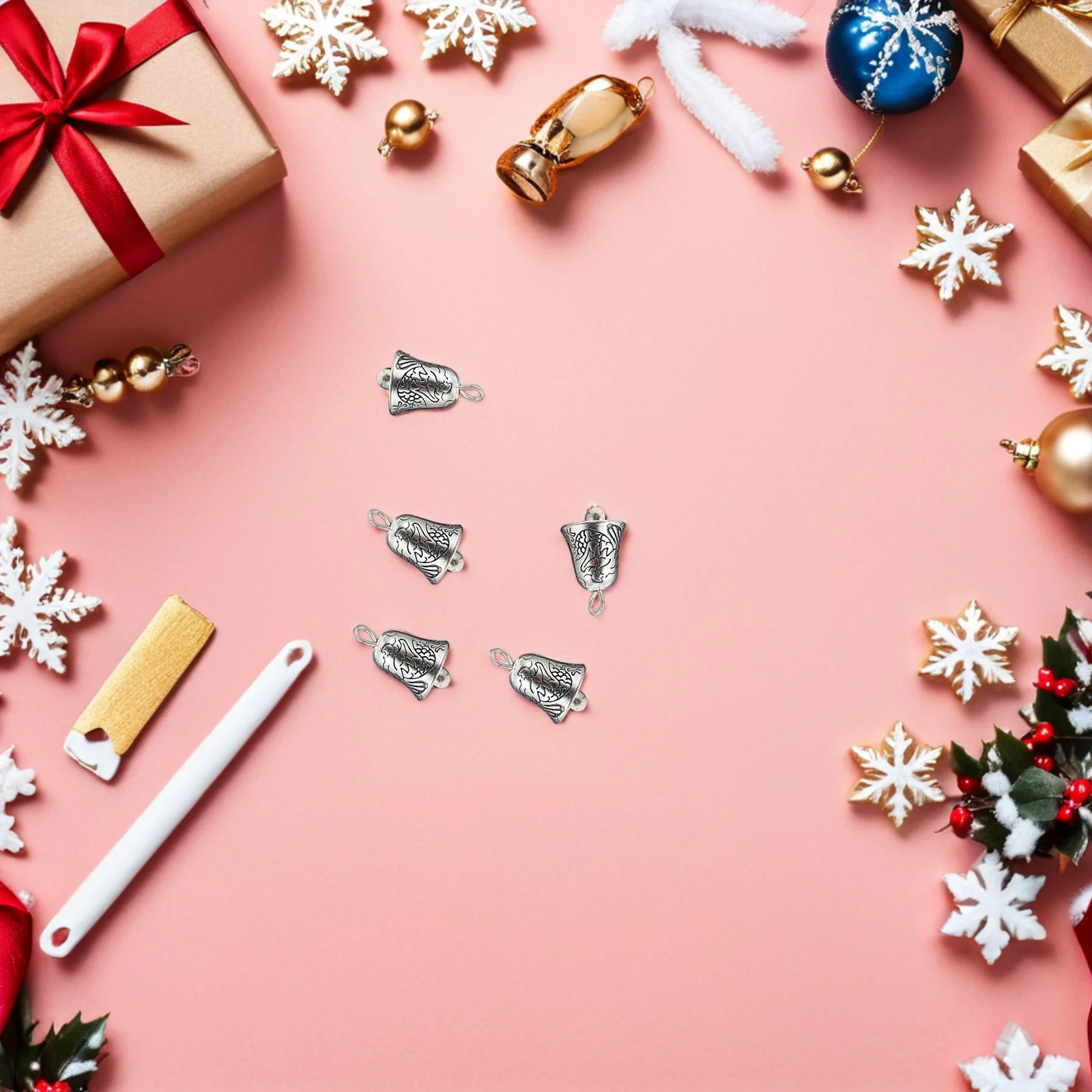 

25Pcs Tibetan Silver Alloy Vintage Christmas Jingle Bell Charms Pendants Xmas Tree Hanging Bell Decorations Jewelry Making