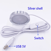 USB 5v LED Dimmable Downlight Slim Surface Mount Spotlight 3W Spot Cabinet Lamp DC12v Down Lights Car Interior Puck Night Lights