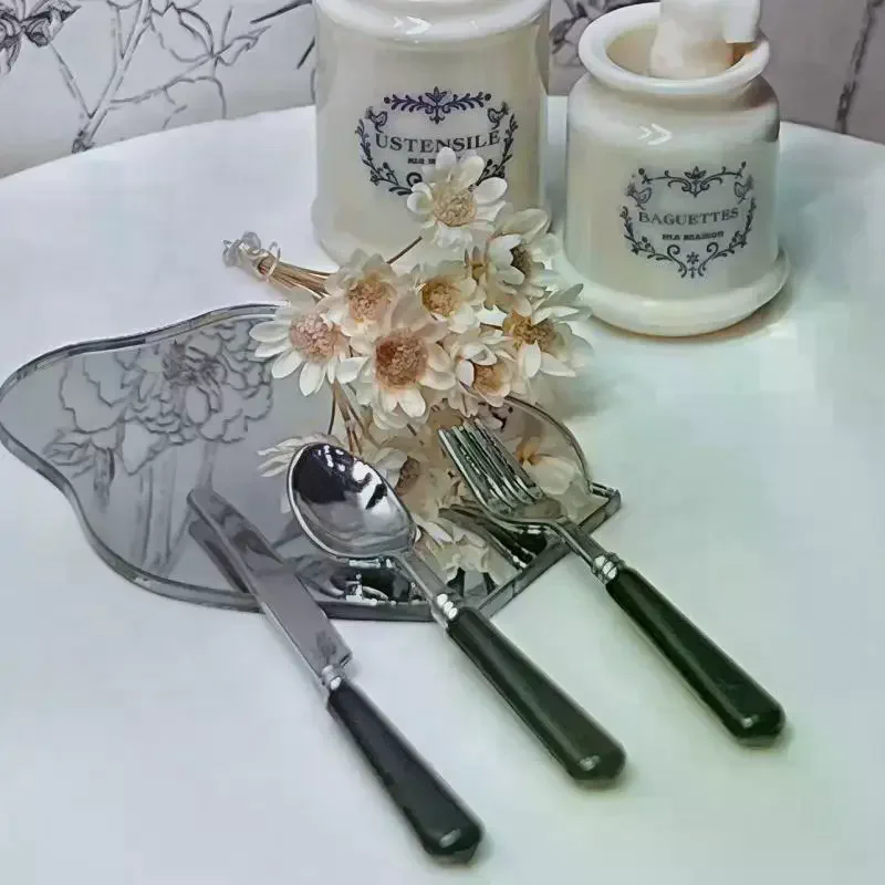 5Pcs Doll Accessories 1/6 Scale Miniature Dollhouse Kitchen Mini Knives Forks Spoons Tableware Set Model Girl Gift