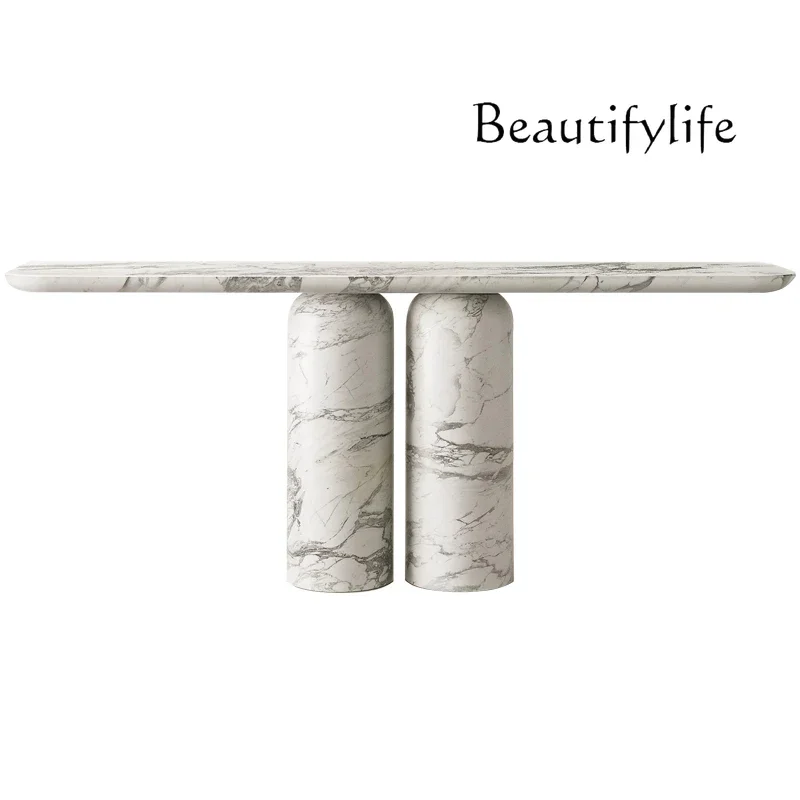 X Natural Marble Entrance Modern Minimalist Style High-end Light Luxury Italian Minimalist Home