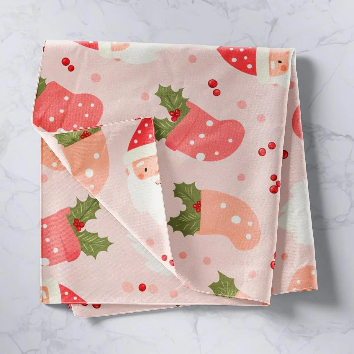 Merry Christmas Tapestry Snowflake Wall Hanging Blanket Santa Claus Wall Art for Living Room Bedroom Decoration Holly Cute