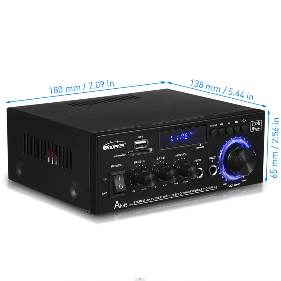 AK-45 upgraded AK45pro digital Bluetooth U disk power amplifier two-channel power amplifier Bluetooth power amplifier