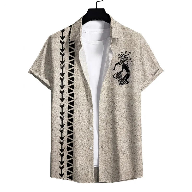 عبر الحدود حار بيع 2025New موضة الاتجاه عادية تنوعا Digital3DPrinted قمصان قصيرة الأكمام عادية قميص الصيف