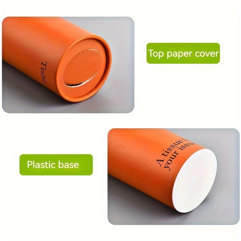 2PCS Car Tissue Holder - Fits Perfectly in Cup Holder, Includes Travel Size Facial Tissues, Convenient Round Container - view 6
