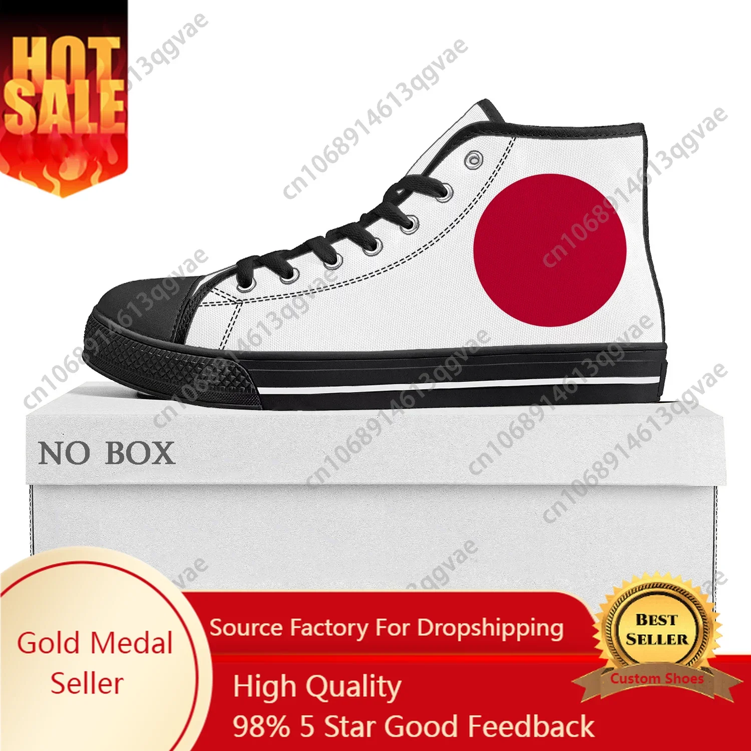 Japanse Vlag Hoge Top Hoge Kwaliteit Sneakers Heren Dames Tiener Canvas Sneaker Japan Casual Paar Schoenen Custom Schoen