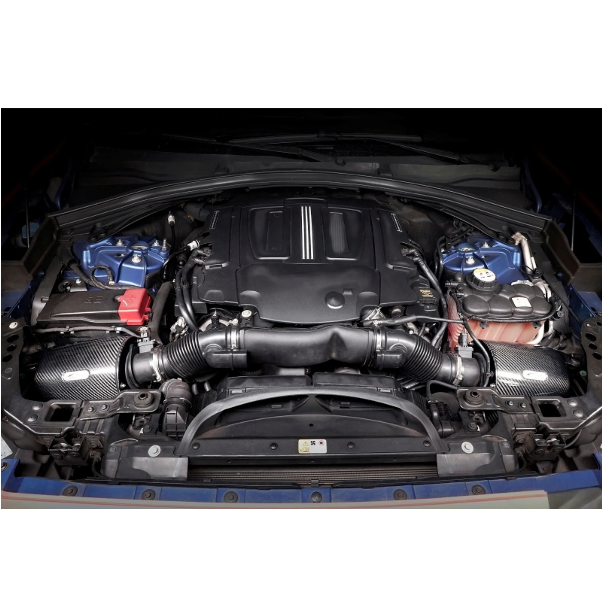 Collettore di aspirazione in carbonio secco di aspirazione efficiente per Jaguar XE XFL F-PACE 3.0T 2016-18 Versione da corsa Aspirazione filtro aria motore