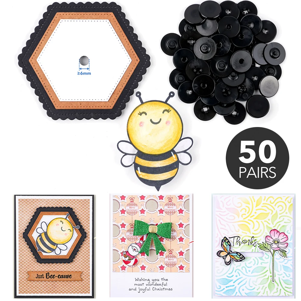50Pairs Snap'n Slides for Making Slider Card Spinner Swing Arm Cards Round Interlocking Disks,Interactive Elements Snap and Spin