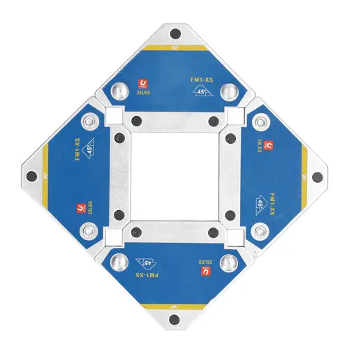 Imagen 2 del producto 4 fijadores de soldadura magnéticos 45 °   90 °   135 °   Posicionador de soldadura magnético multiángulo, herramientas de localización auxiliar de ferrita, posicionador de soldadura