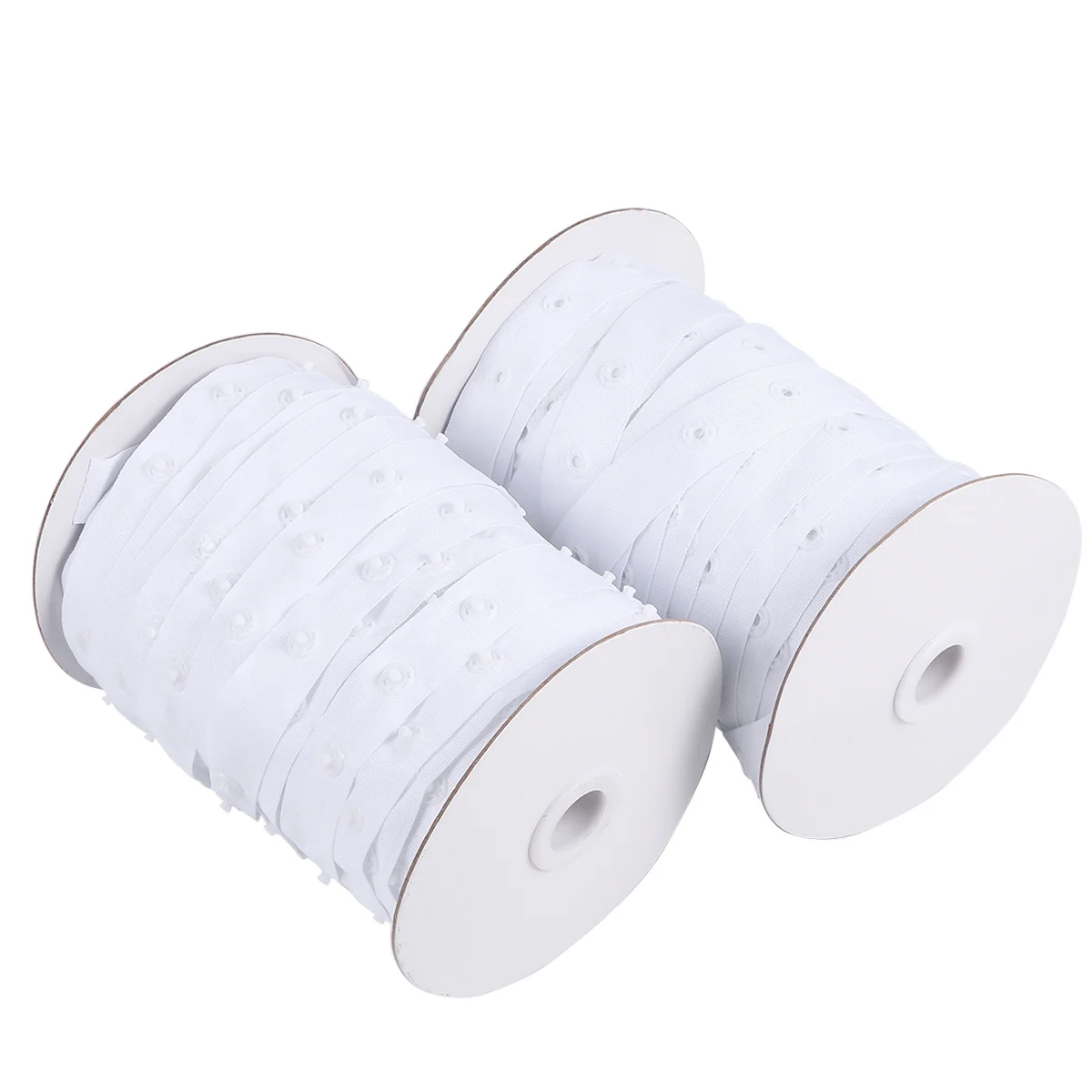 

2 Rolls 1.8Cm Snap Fastener For Quilt Cover Curtain Clothing Diy Invisible Snapper Belt Webbing Press Button White 25X25X50Cm
