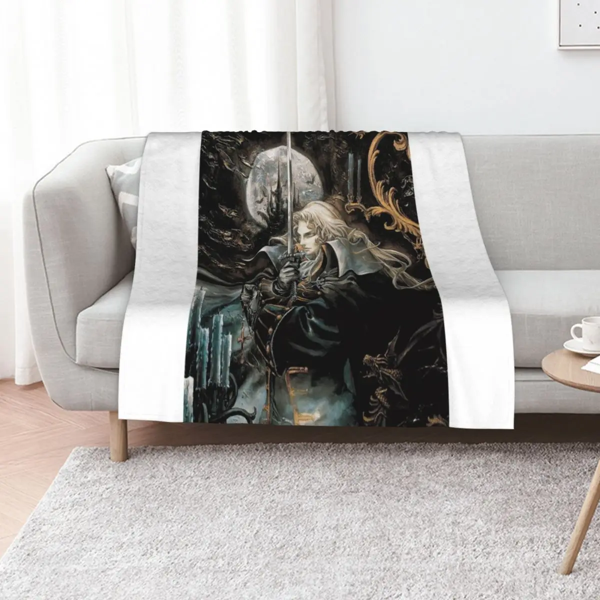 Castlevania Throw Blanket Extra Large Throw Flannel Thermal Summer Soft Plush Plaid Vintage Blankets