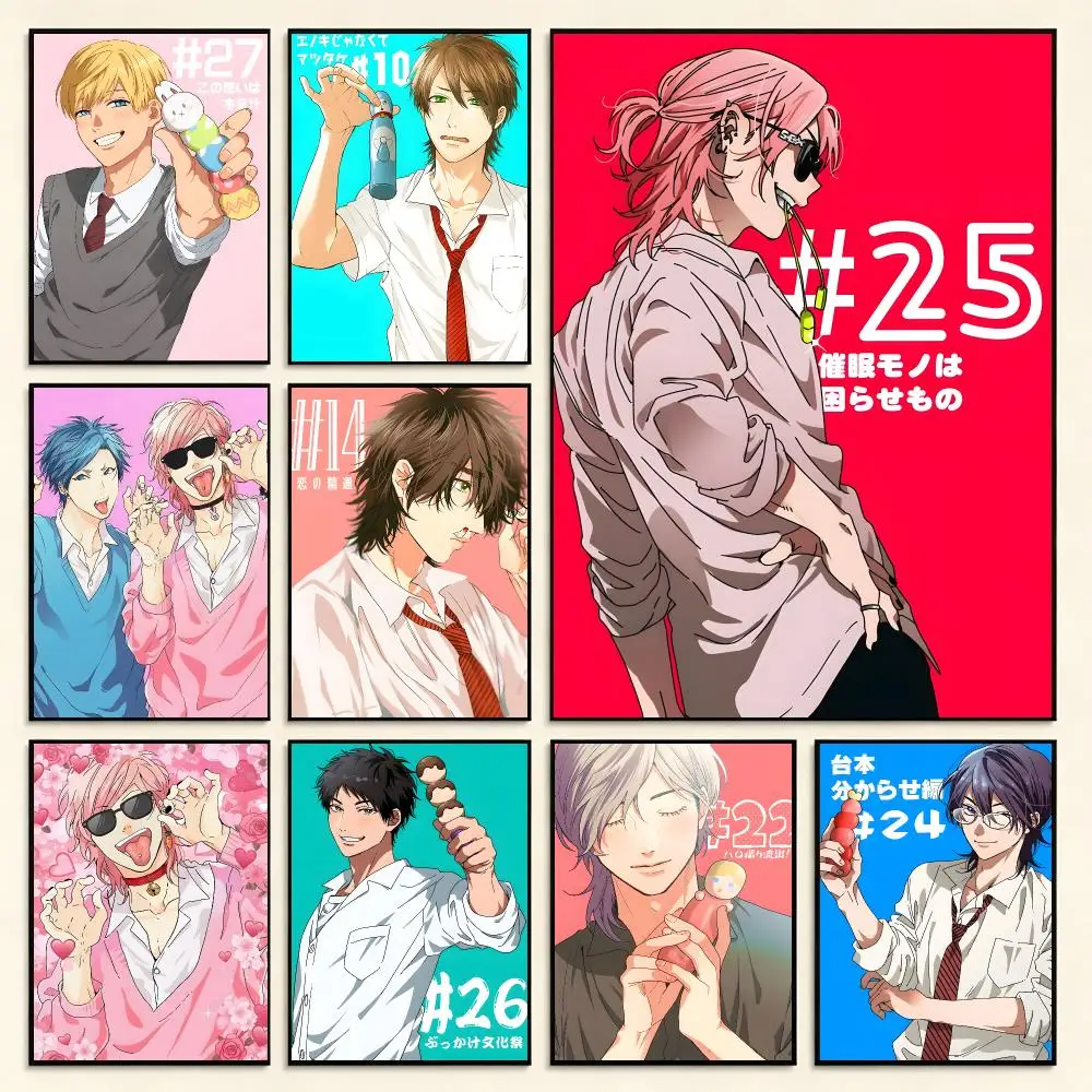 Yaoi Manga Yarichin Bit Club Poster Digital Solvent Print Waterproof PP Fade-Resistant Wall Art Room Decor Gift