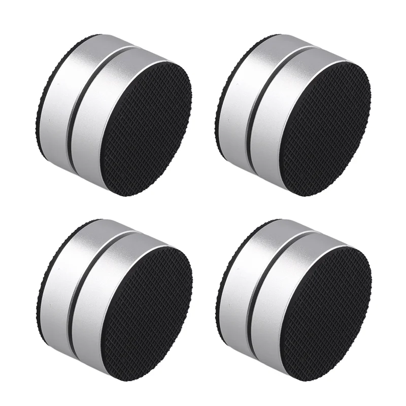 Borchie per piedi ammortizzanti in lega di alluminio da 4 pezzi, piedini per sistema audio, base per amplificatore con supporto a sfera in acciaio a 3 punti Feeta52q