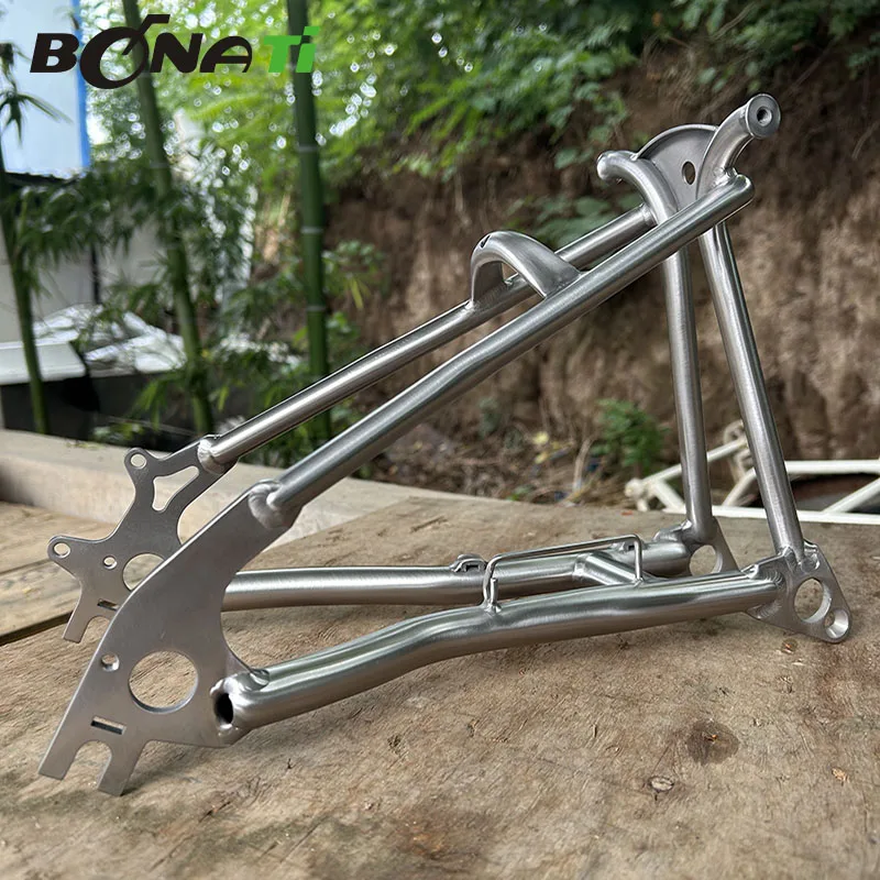 

Disc Brake Titanium Alloy Brompton Rear Frame, Folding Bike Triangle