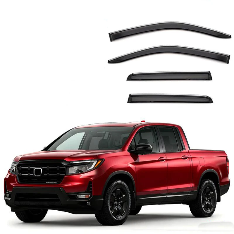 Window Visor Side Window Deflector Rain Guard Visor Weather Shields For Honda Ridgeline 2017 2018 2019 2020 2021 2022 2023 -2025