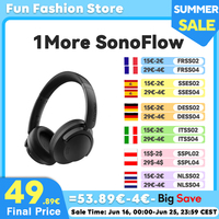 1More Sonoflow Wireless Headphone with Active Noise Cancelling Bluetooth Headset LDAC Hi-Res Audio Over Ear Headset HC905