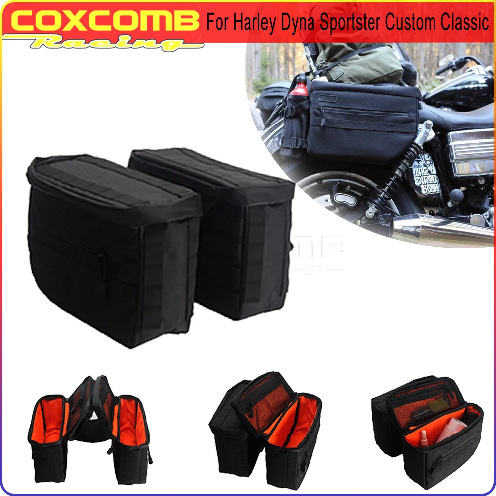 

Motorcycle Club Style Saddlebag Rear Side Luggage Waterproof Storage Saddle Bag For Harley Dyna Softail Sportster Custom Classic