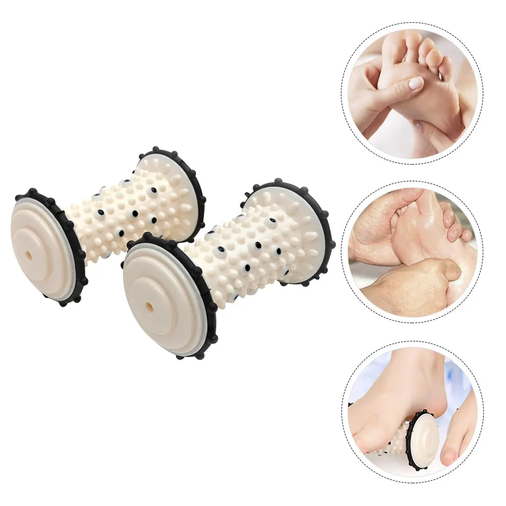 

Пара массажных роликов для стоп из АБС-пластика с боковыми шипами, резиновые, противоскользящие, для расслабления стоп, многофункциональный массажер для стимуляции меридианов