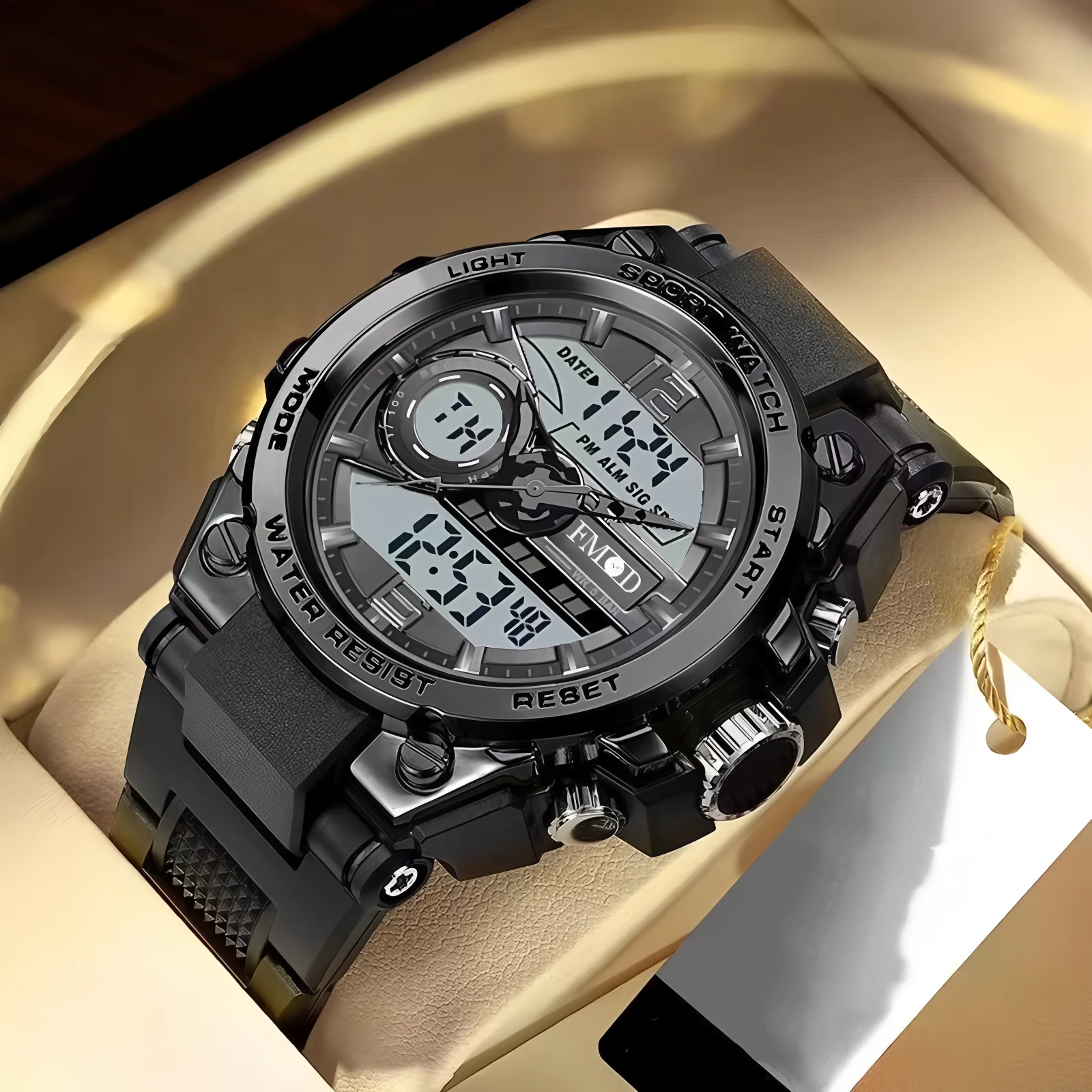 Men's Sports Watch, Dual Monitor Electronic Watch, Student Outdoor Alarm Clock, LED Illuminated Sports Watch
