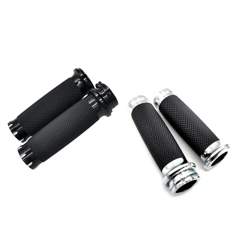 

Upgraded Hand Grip Set Durable Metal Handlebar Grips Motorcycle Modification Dropship