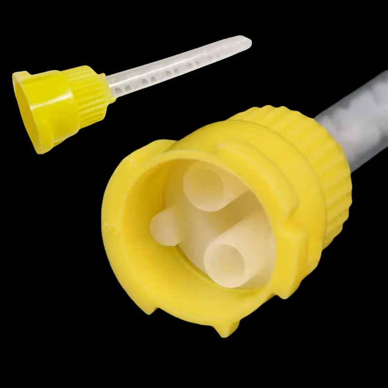 50/100 個歯科混合チップ使い捨てノズルチューブヘッド印象材シリコーンゴム搬送歯科ラボ製品