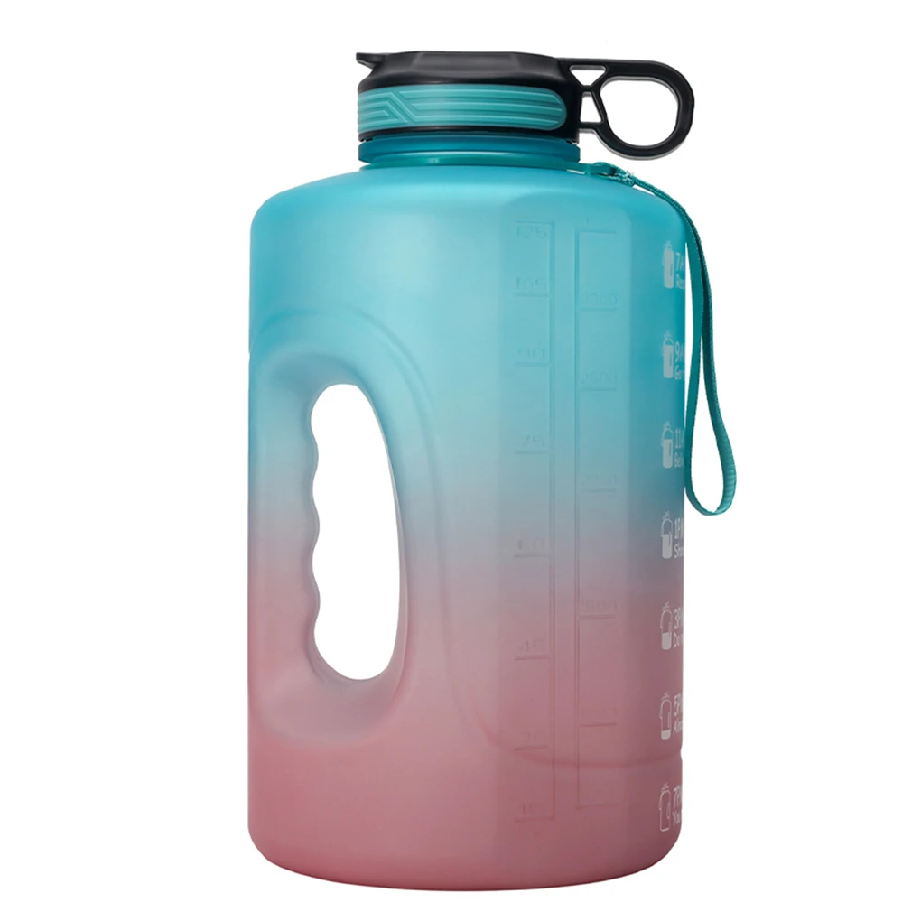 

Мотивационная бутылка для воды 3,78 л с маркером времени, соломенная герметичная пластиковая галлонная кувшин, контейнер для хранения напитков, кружка, синий, розовый