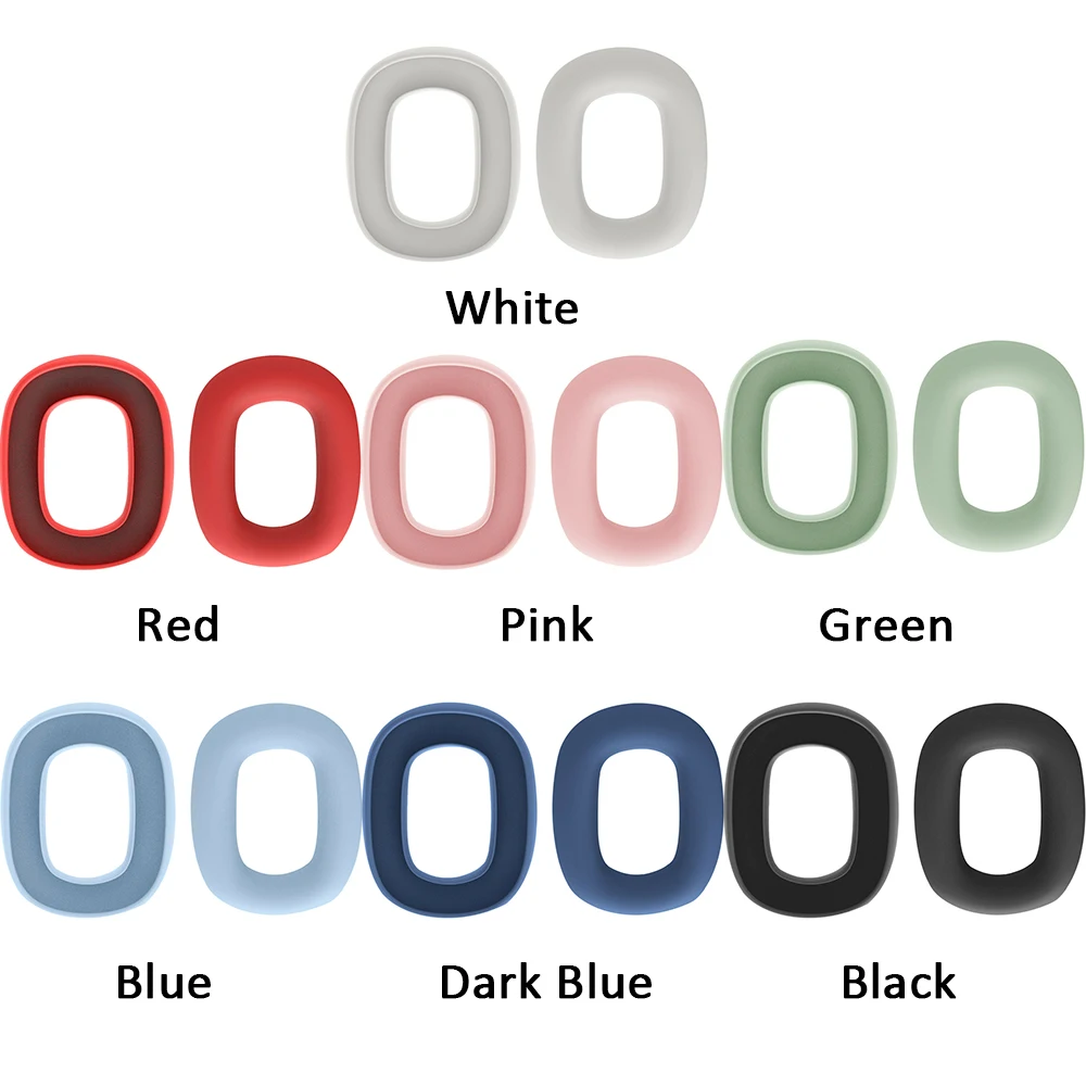 1 زوج استبدال سيليكون بطانة للأذن غطاء الوسادة ل AirPods ماكس سماعة سماعات وسادات الأذن غطاء حماية كم