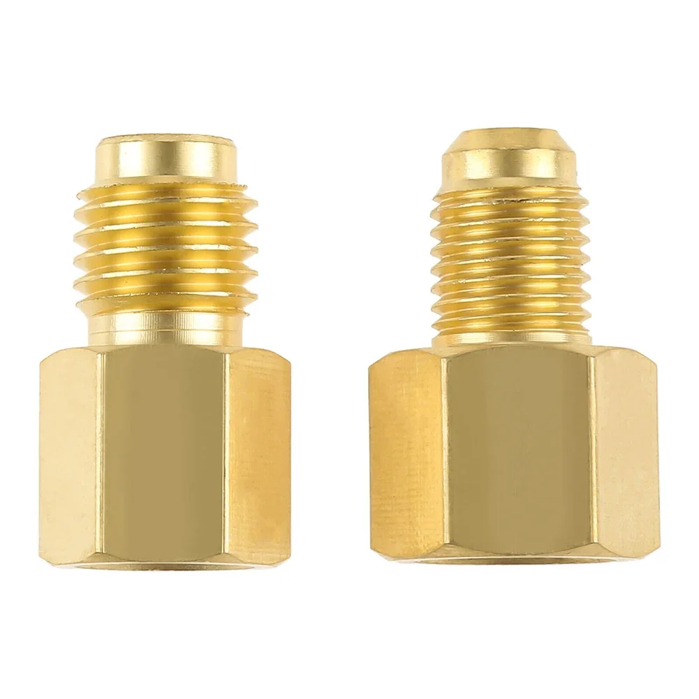 Ar Condicionado angular Ball Valve Adapter, encaixe para R410A, R134A, R22 AC, HVAC, HVAC, Gauges Tool, 1/4 "macho para 5/16" fêmea
