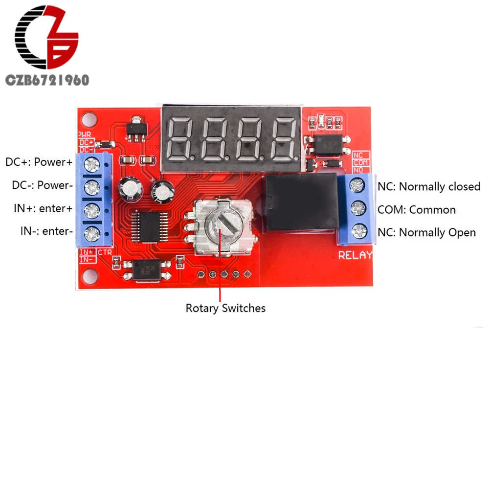 DC 5V 12V 24V 10A Adjustable Time Delay Relay Module LED Digital Timming Relay Timer Delay Trigger Switch Timer Control Switch