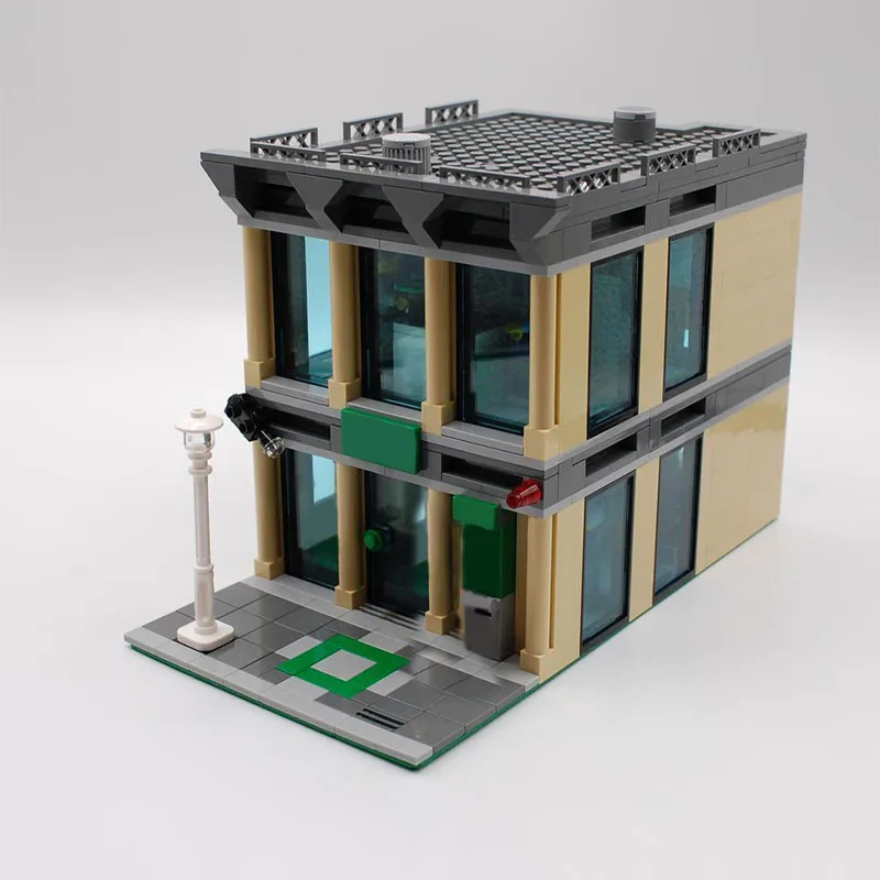 

792pcs MOC City Bank Branch Modular Streetscape Model Building Blocks Construction Toys Christmas Gifts Education Brick Kids