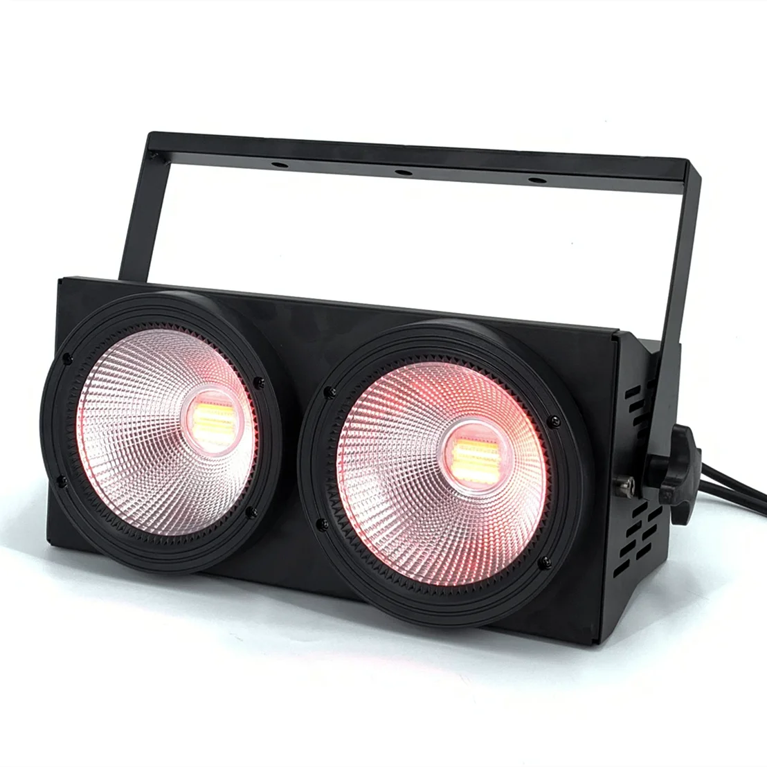 led audience blinder par cob lights 200w 2x100w rgbwauv 6in strobe branco quente wash beam iluminacao de palco dj disco 01