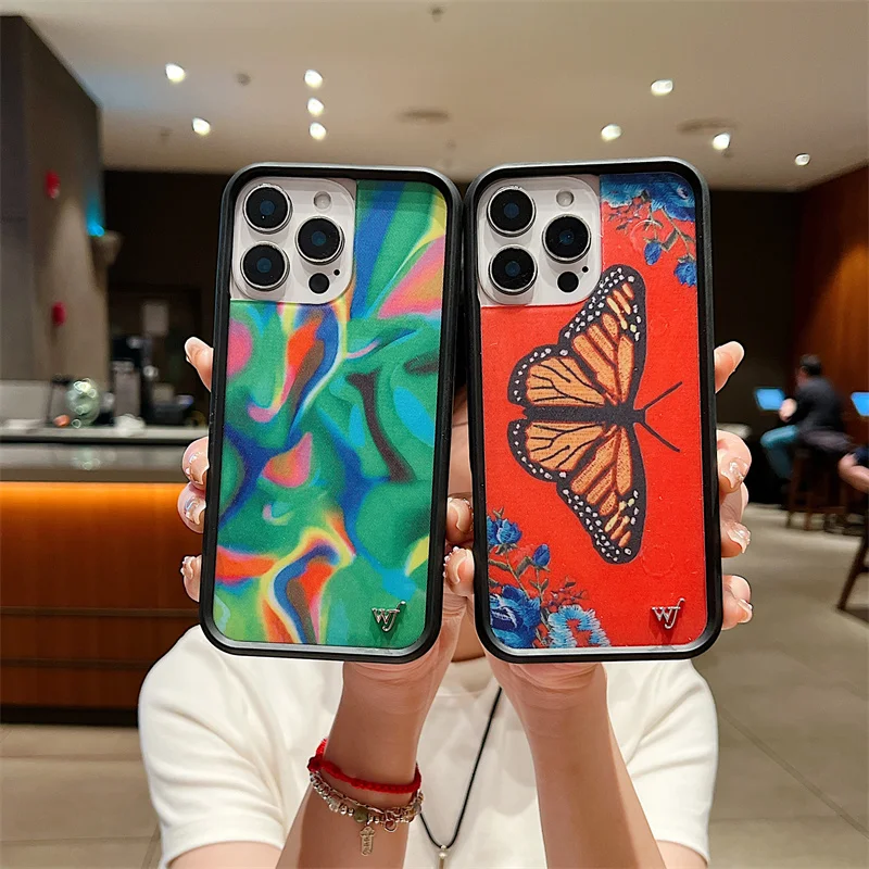 Etui na telefon iPhone 17 16 15 14 13 12 Pro Max Plus z motywem dzikich kwiatów, luksusowe, odporne na wstrząsy, zapobiegające upadkom, przezroczyste. — zdjęcie produktu 4