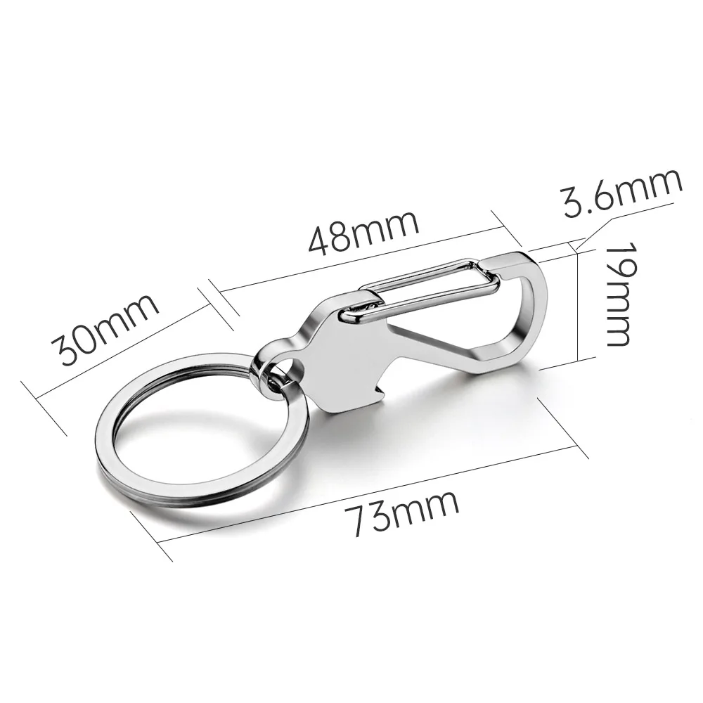 304 Stainless Steel Personalized Letters Keychain Bottle Opener Custom Lettering Key Chain Ring Holder for Car Keyring K429