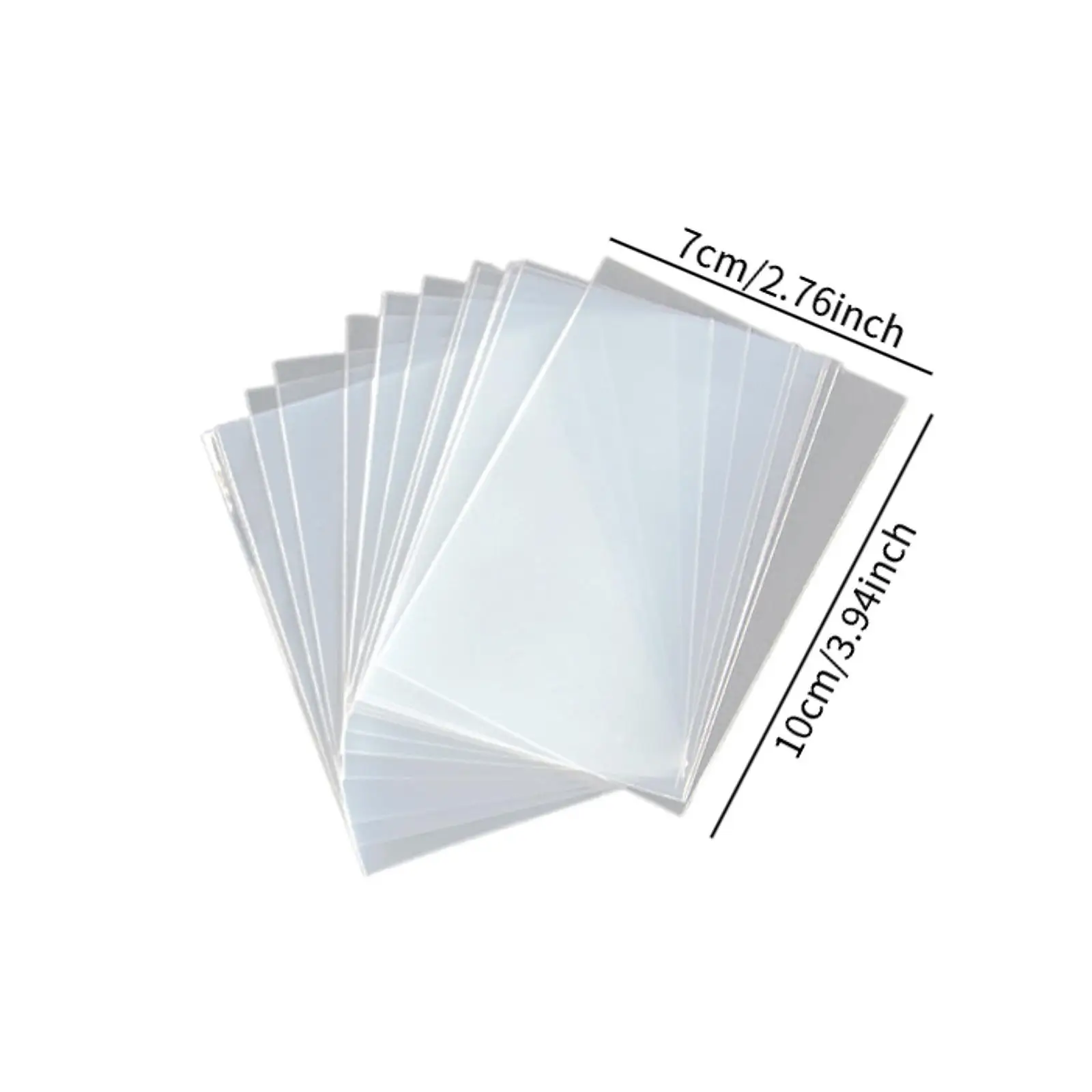 Clear PP Card Sleeves Dustproof Waterproof Protector for Photo Cards Trading Cards Collectible Storage Holder Supplies