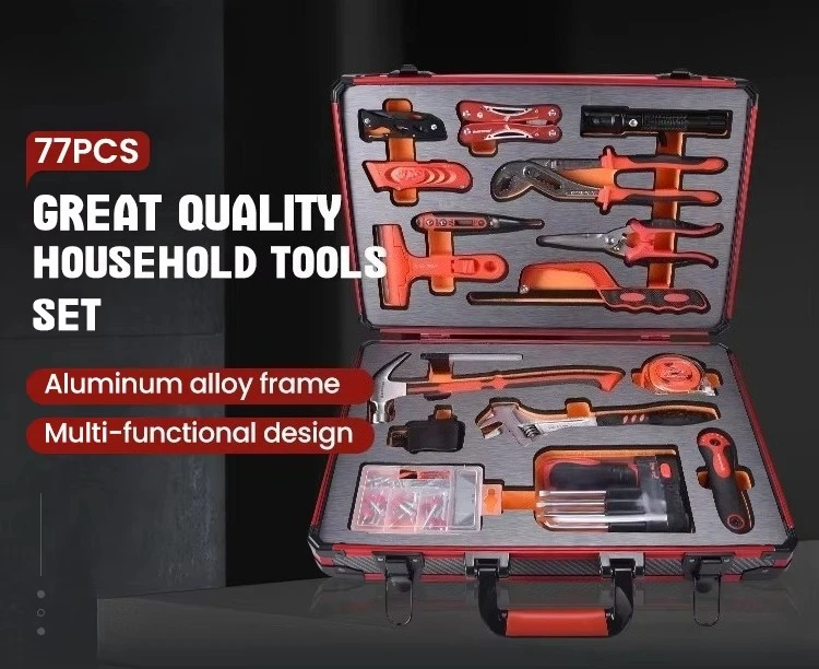 

77 pcs Hand Wrench Set Combination Tool Set Bicycle Repair & Car Maintenance Set Hardware Tool Box