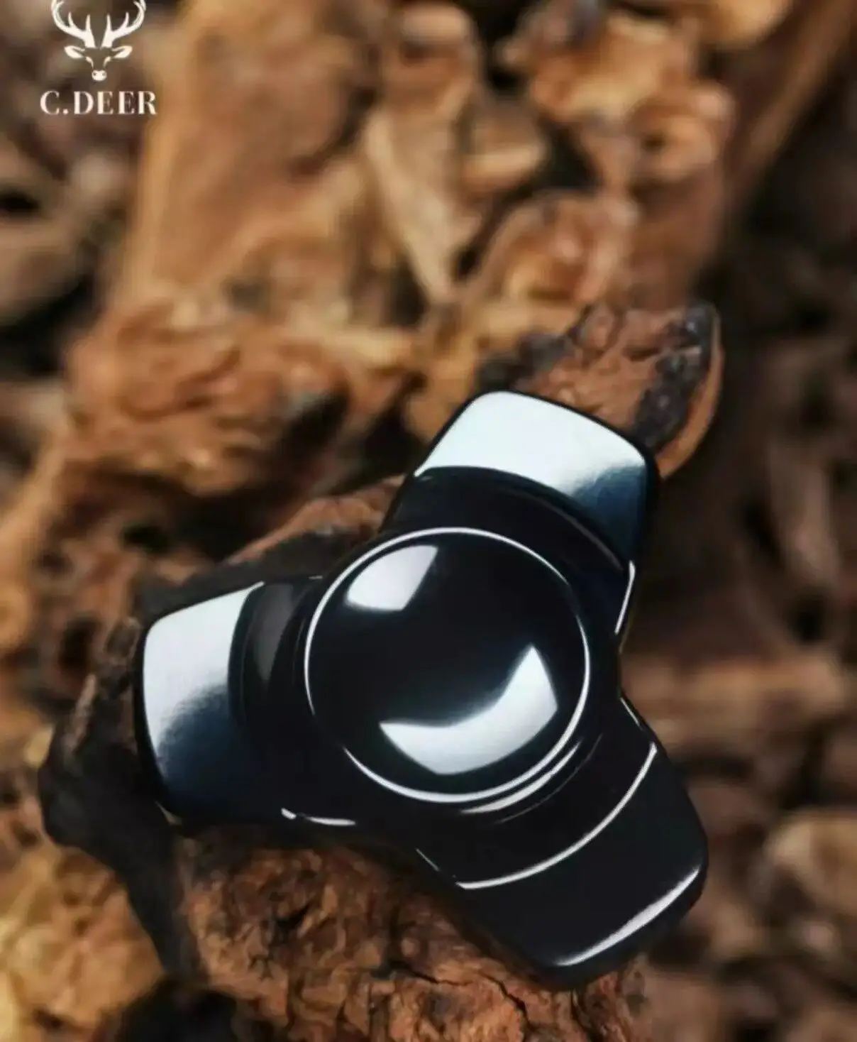 Used EDC Brand New and Unopened, C. DEER Xuanying Spyra Fingertip Gyro, Zirconium Alloy Trefoil Design