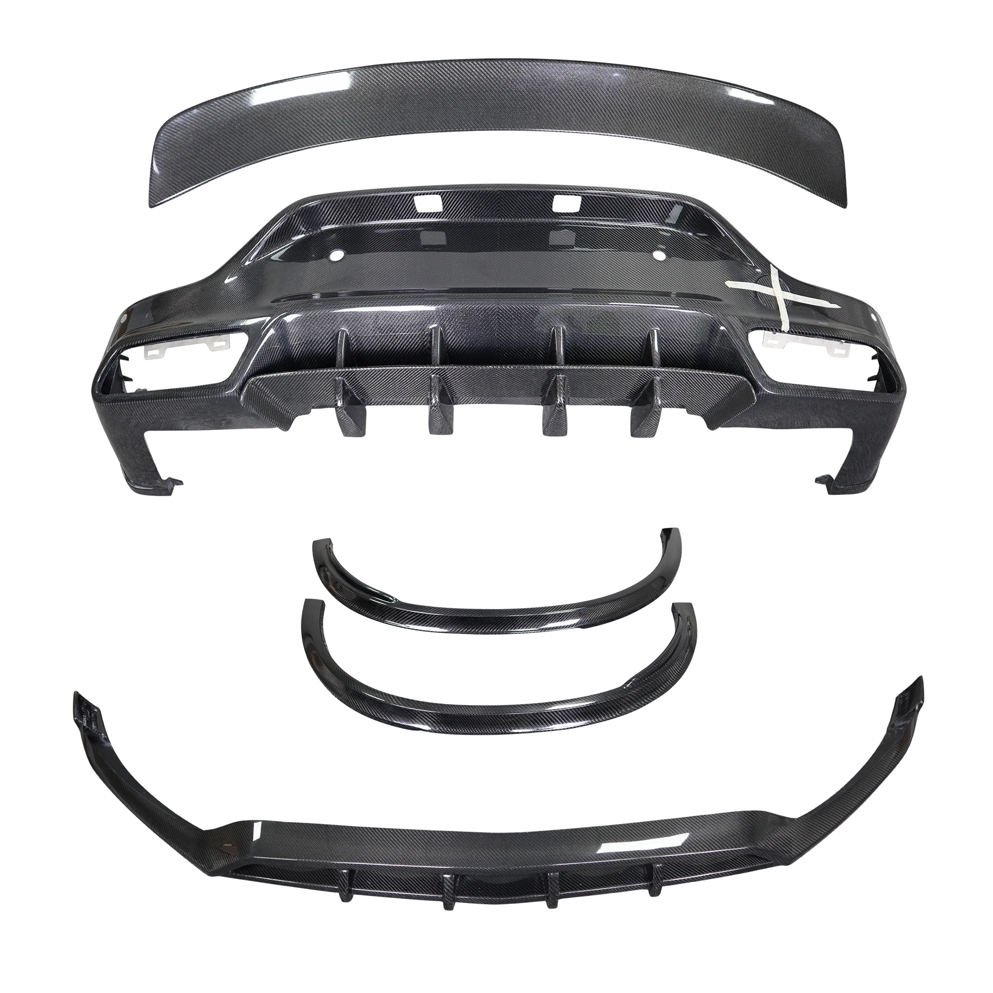 TOPCAR style carbon fiber car bumpers rear diffuser spoiler front lip for GLC COUPE wheel eyebrow for GLC