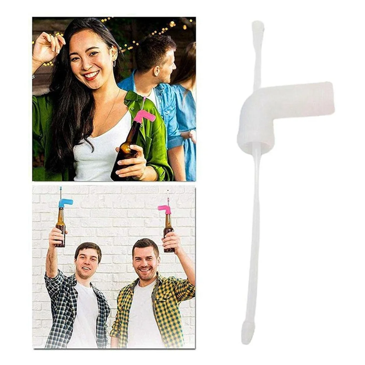 Portable Beer Snorkel Beer Funnel,Beer Chugger,Party Games Fast Drinking,Beer Chugger Chugger,Beer Bottle Funnel, blue