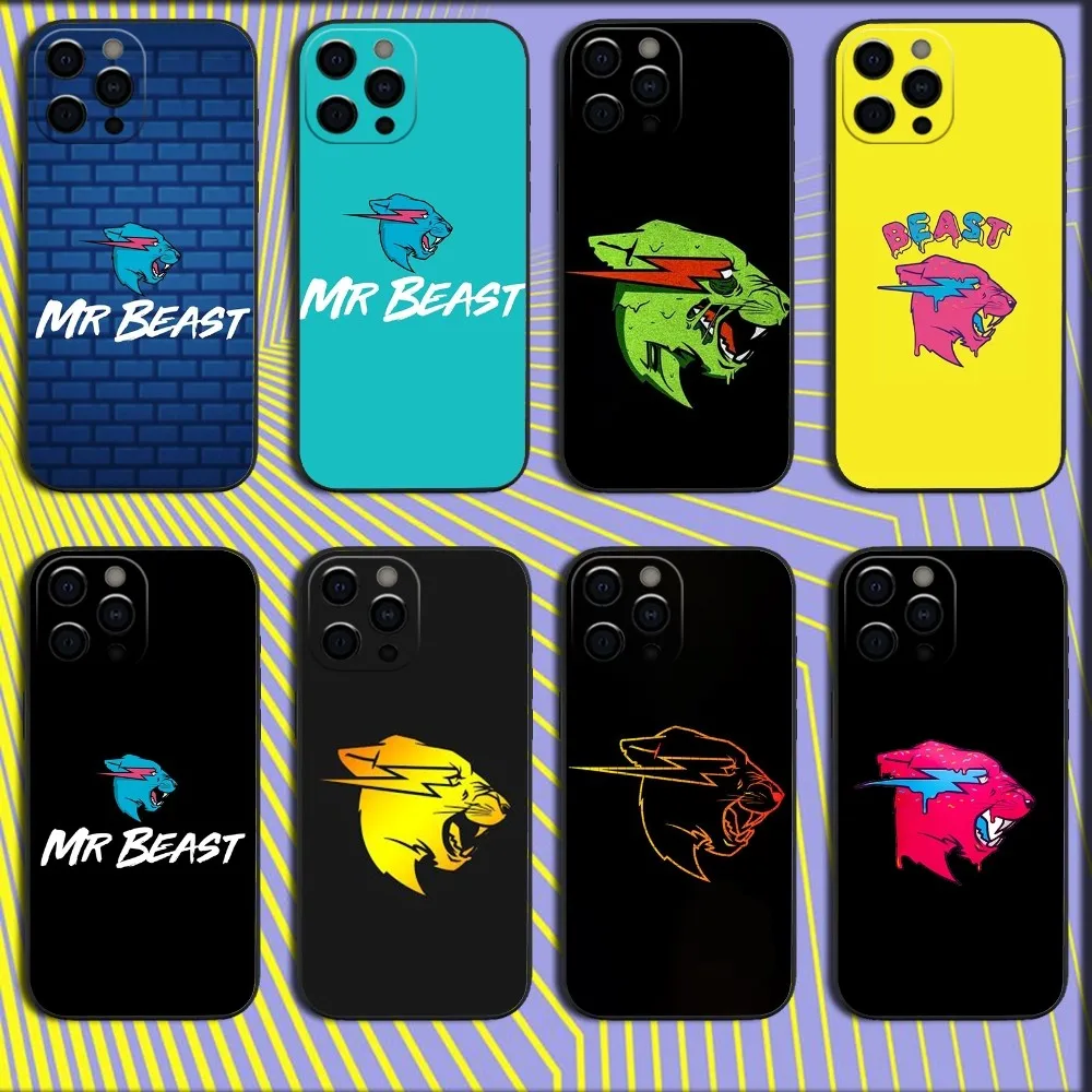 M-MR Beast Pictures Phone Case For iPhone 16,15,14,13,12,11,Pro,X,XS,Max,XR,Plus,Mini Soft Black Cover