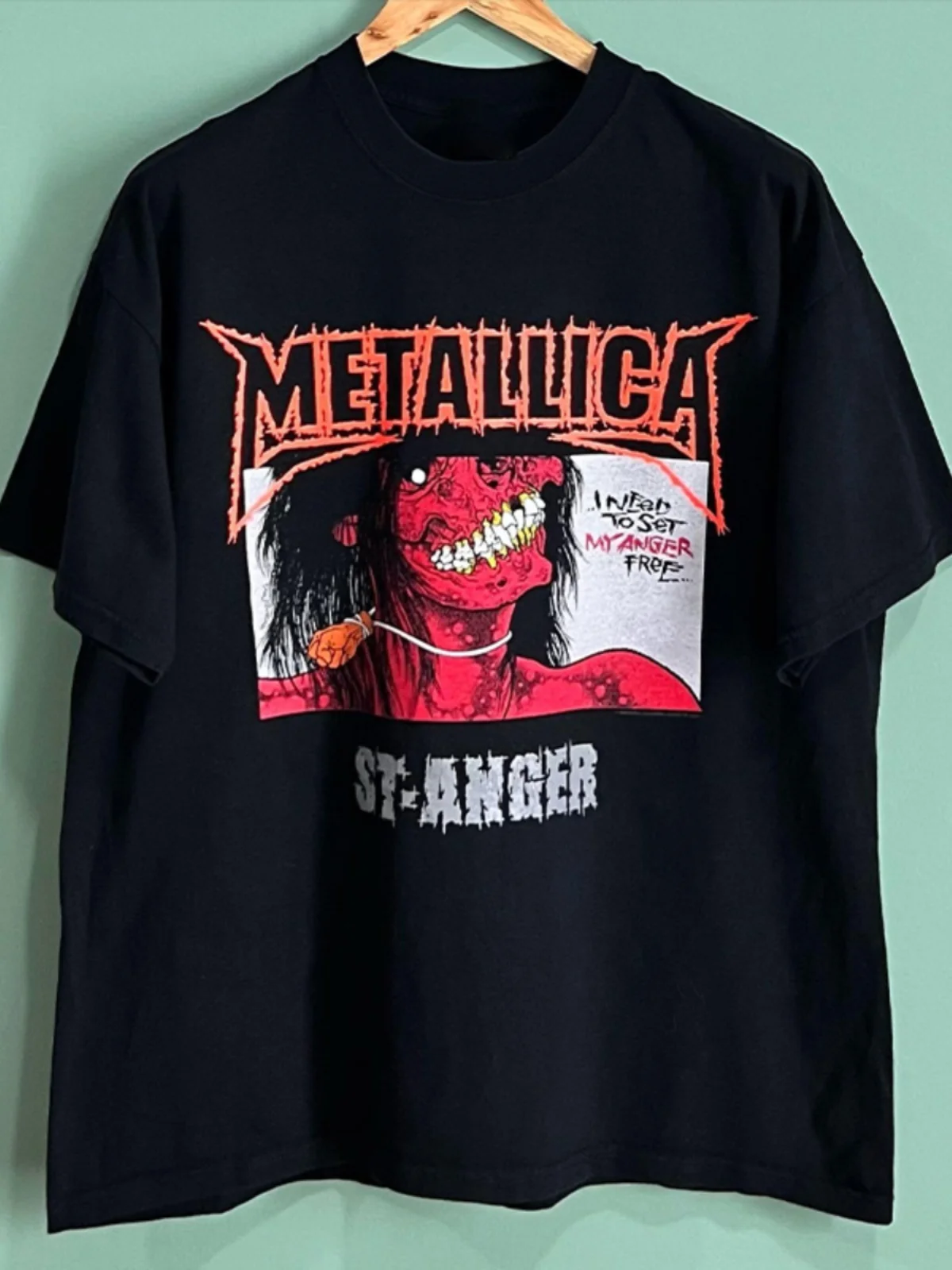 Heavy Metal Band High Street Vintage Short Sleeve Cotton T-Shirt Unisex Youth  Culture Print T-Shirt Summer Thickened roun...
