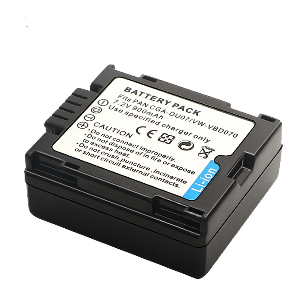 VW VBG070 Battery 900mAh for Panasonic VW-VBG130 VW-VBG070 VW-VBG260 SDR-H20 SDR-H28 SDR-H258 HDC-SD1 Camera Batterie