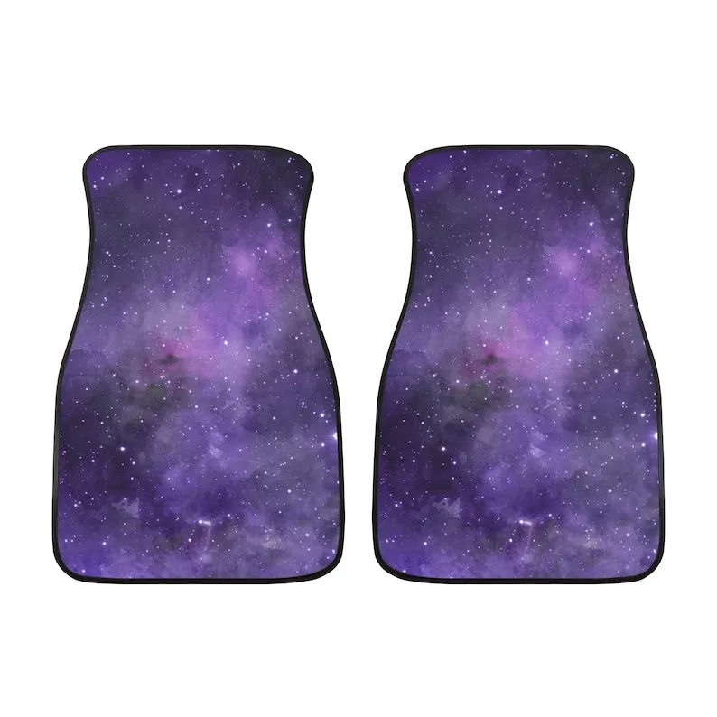 Purple Galaxy Car Mats, Boho Celestial Car Floor Mats, Fun Car Floor Mats for Women, Car Mats Aesthetic