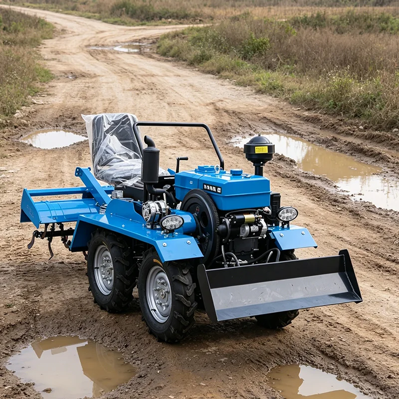 

Customized Four Wheel Tractor Operated Wheel Cultivator and Four Wheel Rotary Tiller