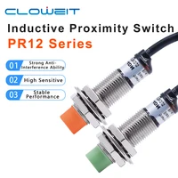 Cloweit M12 sensor de interruptor de proximidad inductivo de metal PR12-4DN PR12-4DN2 PR12-4DP PR12-4DP2 PR12-4DO PR12-4DC PR12-4AO PR12-4AC