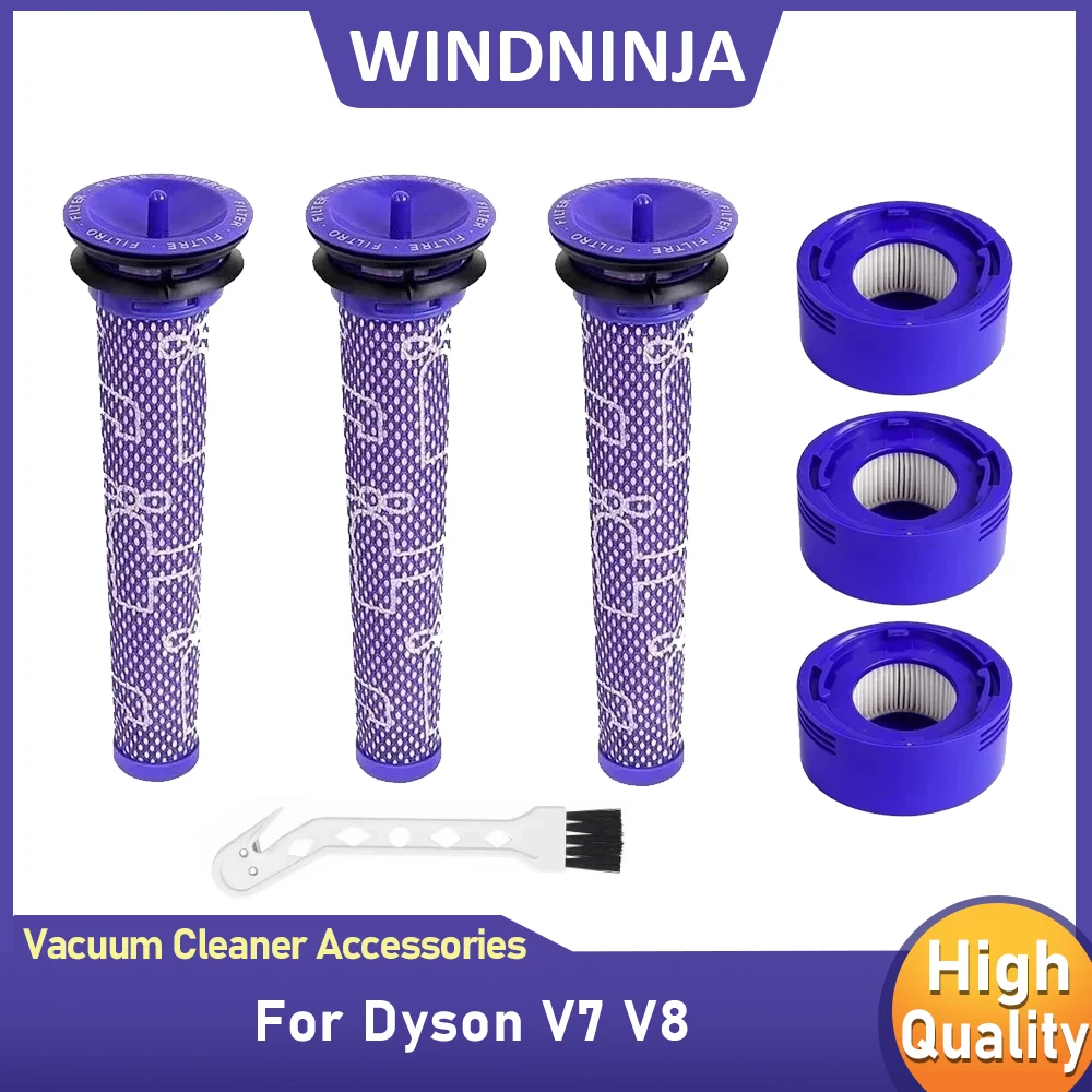 

Комплект предварительного фильтра и постфильтра, аксессуары для беспроводного пылесоса Dyson V7 V8, фильтр предварительной очистки + замена постфильтра HEPA