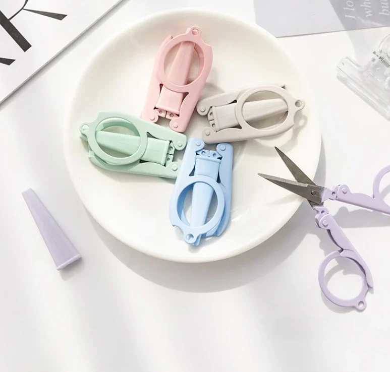 مقص صغير لطيف قابل للطي ، سكين قطع ورق موراندي ، مفتاح مظاريف محمول ، أدوات فنية يدوية الصنع ، لوازم مدرسية ومكتبية #3