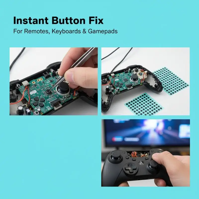 Diameter 3/4/5/6 MM 4 Sizes Black Conductive Rubber Pads Keypad Repair Kit For IR Remote Control Conductive Rubber Buttons